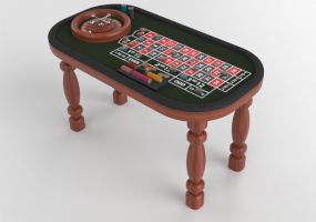 3D Spielgeräte - Amerikanischer Roulette-Tisch