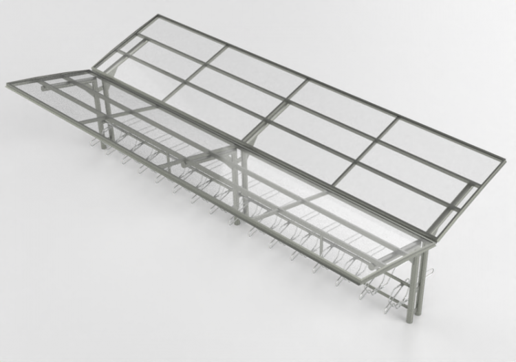 Acessórios 3D - Estacionamento coberto para bicicletas -...