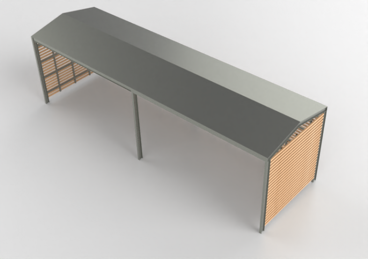 Accessori 3D - Parcheggio coperto per biciclette - Cyklos -...