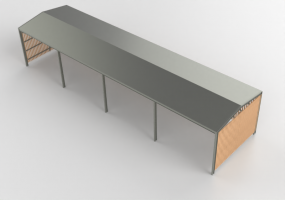 3D Accessories - Covered parking for bicycles - Cyklos - Yard