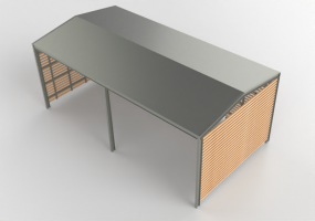 3D Accessories - Covered parking for bicycles - Cyklos - Yard