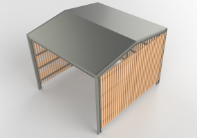 3D Accessories - Covered parking for bicycles - Cyklos - Yard