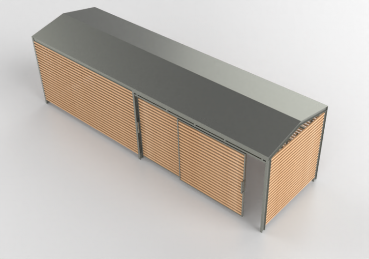 Accessori 3D - Parcheggio coperto per biciclette - Cyklos -...