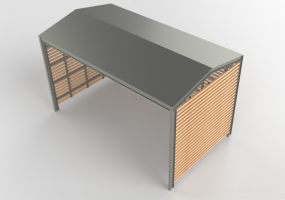3D Accessories - Covered parking for bicycles - Cyklos - Yard