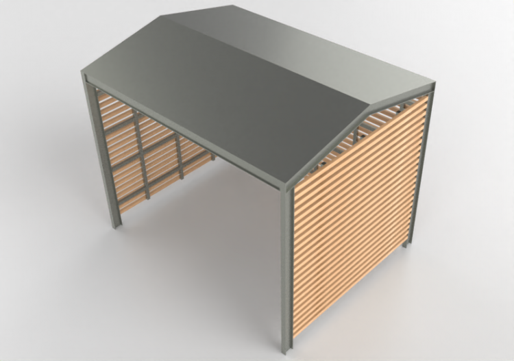 Accessori 3D - Parcheggio coperto per biciclette - Cyklos -...