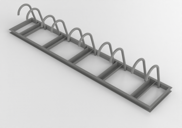 3D Accessories - Single version bicycle rack - Cyklos -...