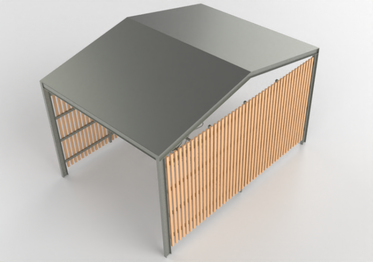 Acessórios 3D - Estacionamento coberto para bicicletas -...