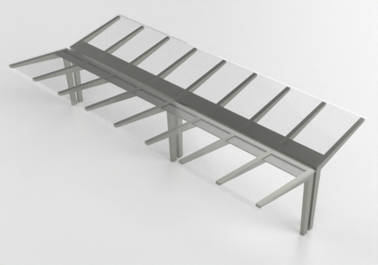 Acessórios 3D - Estacionamento coberto para bicicletas -...