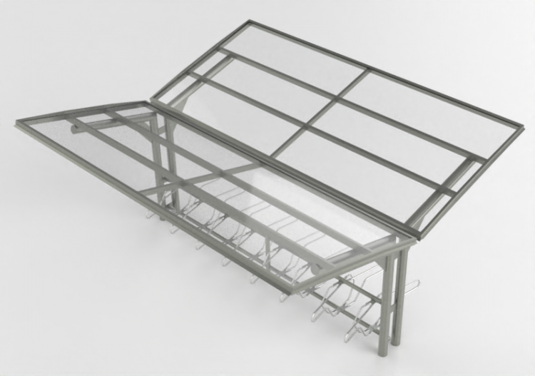Acessórios 3D - Estacionamento coberto para bicicletas -...