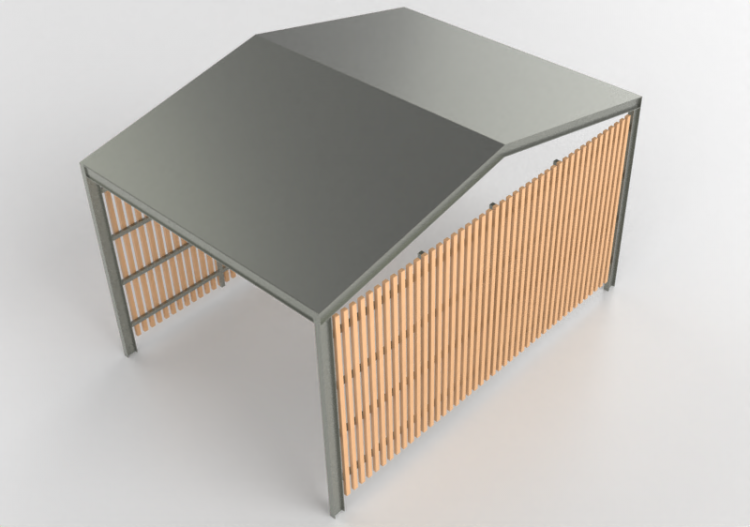 Accessori 3D - Parcheggio coperto per biciclette - Cyklos -...