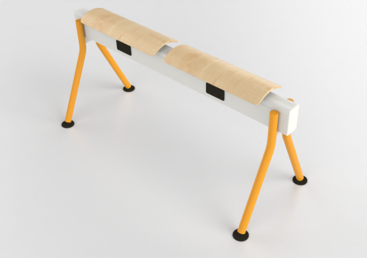Chaises 3D - Banc avec assise en bois - Senator - Colab -...