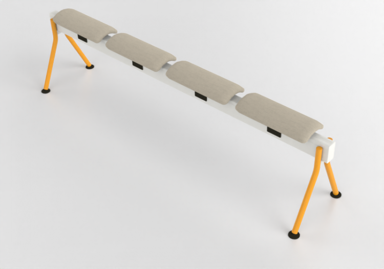Sillas 3D - Banco con asiento de tela - Senator - Colab -...