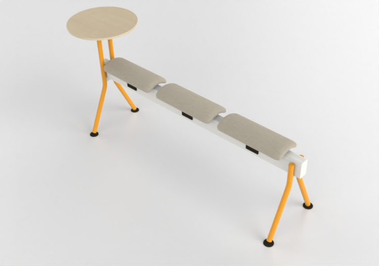 椅子 - Bench with fabric seat and table - Senator - Colab -...