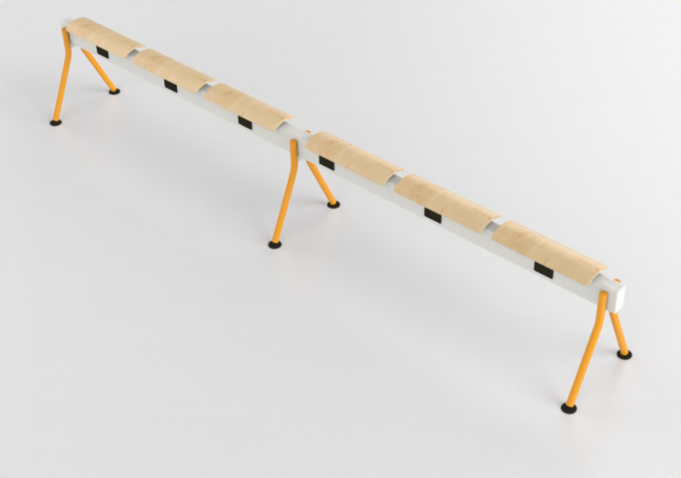 Chaises 3D - Banc avec assise en tissu - Senator - Colab -...