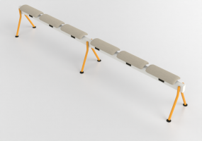 3D Stühle - Bank mit Sitz-Teil aus Stoff - Senator - Colab - CB6SBPF