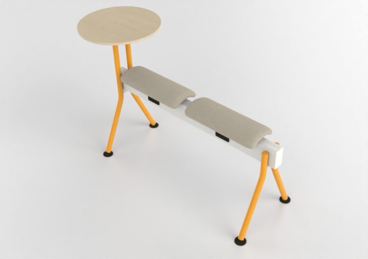 椅子 - Bench with fabric seat and table - Senator - Colab -...