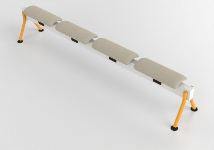 Cadeira 3D - Banco com assento em tecido - Senator - Colab...