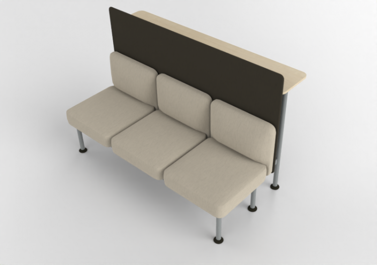 Poltronas 3D - Sofá de 3 plazas con respaldo, panel...
