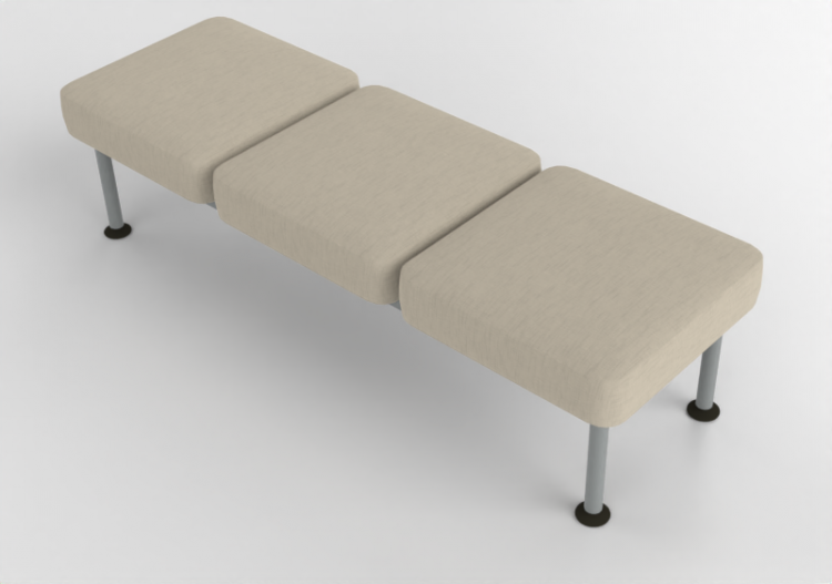 3D Arm Chairs - 3 seater sofa without backrests - Senator -...
