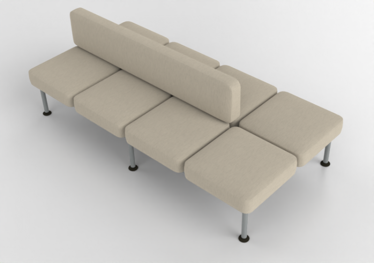 3D Arm Chairs - 8-seater sofa with backrests - Senator -...