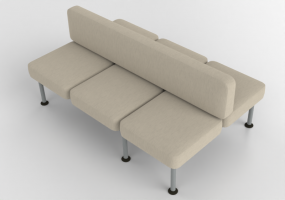 3D Arm Chairs - 6 seater sofa with backrests - Senator - Colab - CB204B3