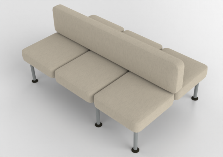 3D Arm Chairs - 6 seater sofa with backrests - Senator -...