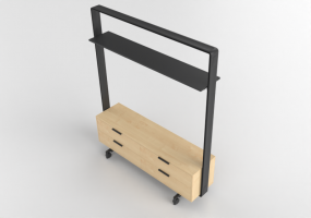 Muebles 3D - Perchero con cajones - Senator - Adapt Wall - AW2016CHDW4