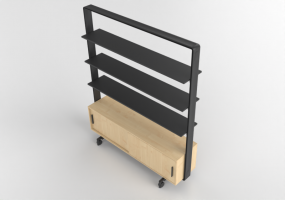 3D Furniture - Shelf with cabinet - Senator - Adapt Wall - AW2016SH3SL