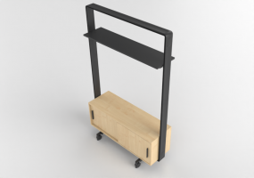 3D Möbel - Kleiderständer mit Unterschrank - Senator - Adapt Wall - AW2012CHSL