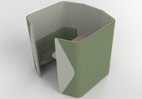 3D Schreibtische - Modulare Trennwand mit Sofa und Tisch - Senator - Haven - HAPDQ18