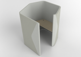 Bureaux 3D - S&eacute;parateur modulaire avec table - Senator - Haven - HAPDSP18R