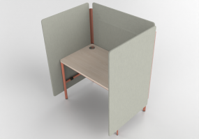 3D Schreibtische - Modulare Trennwand mit Tisch - Play - PYPPS08