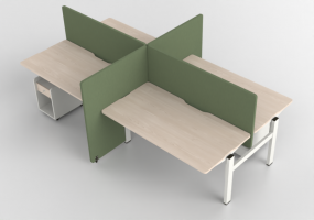 Bureaux 3D - Bureau rectangulaire avec séparateur - Senator - Typical