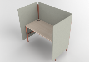 Escrivaninhas 3D - Divis&oacute;ria modular com mesa - Play - PYPPS10