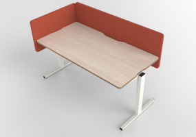 Bureaux 3D - Bureau rectangulaire avec s&eacute;parateur - Senator - Typical