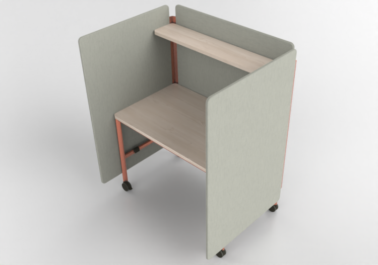 Escrivaninhas 3D - Divisória modular com mesa - Play -...