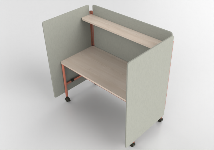 Escrivaninhas 3D - Divisória modular com mesa - Play -...