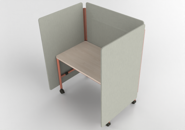 Escrivaninhas 3D - Divisória modular com mesa - Play -...