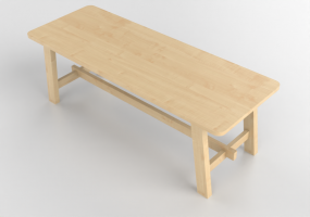 Mesas 3D - Mesa de madeira - Ikea - Norråker