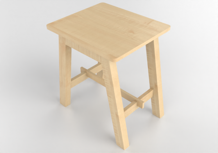 Cadeira 3D - Banco de madeira - Ikea - Norråker - ACCA...