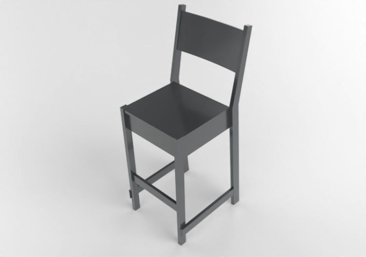 Cadeira 3D - Banco de madeira envernizada - Ikea - Norråker...