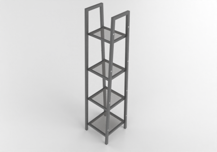 3D Book shelf - Metal shelf - IKEA - Lerberg - ACCA...