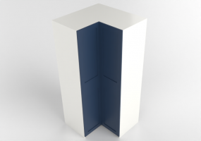 Arm&aacute;rios 3D - Arm&aacute;rio de madeira envernizada - Ikea - Pax - Grimo