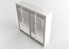 Armarios y Cómodas 3D - Armario de madera lacada - Ikea - Pax - Stordal