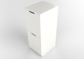 Wardrobes and Cabinets 3D - Lacquered wood chest of drawers - IKEA - Nordli