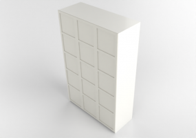 Armoires 3D - Armoire en bois laqu&eacute; - Ikea - Pax - Bergsbo