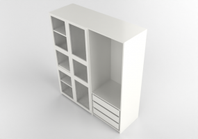 Armarios y C&oacute;modas 3D - Armario de madera lacada - Ikea - Pax - Tyssedal