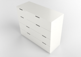 3D Schränke und Kommoden - Kommode aus lackiertem Holz - Ikea - Nordli