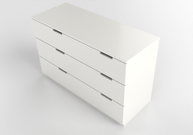 Wardrobes and Cabinets 3D - Lacquered wood chest of drawers...