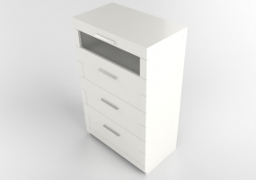 3D Schränke und Kommoden - Kommode aus lackiertem Holz - Ikea - Brimnes